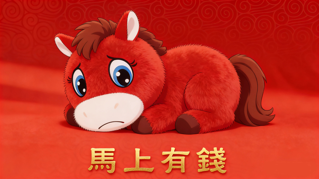 红色哭哭马马上有钱4K高清壁纸3840x2160免费下载