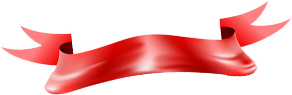 开学季手绘红色丝带高清PNG透明漂浮彩带设计素材免费下载