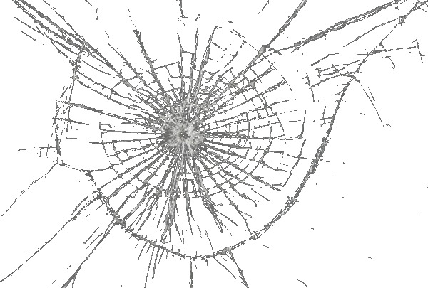 玻璃裂纹墨迹笔触高清PNG透明装饰素材免费下载