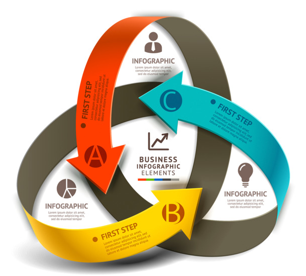 商务信息图表示意图高清PNG透明装饰元素PPT素材免费下载