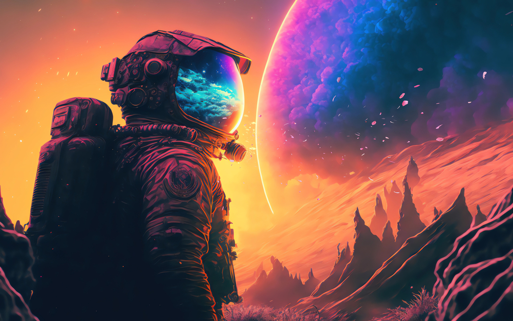 宇航员太空4K高清动漫电脑壁纸3840x2400免费下载