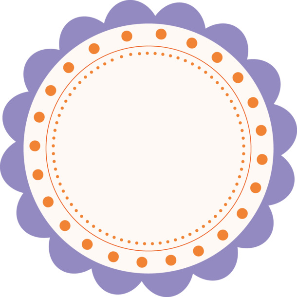 矢量创意紫色小碎花边框图高清PNG透明装饰素材免费下载