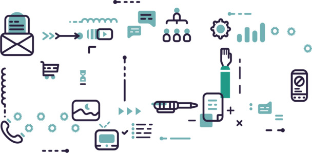 扁平方案流程设计高清PNG透明装饰元素PPT素材免费下载