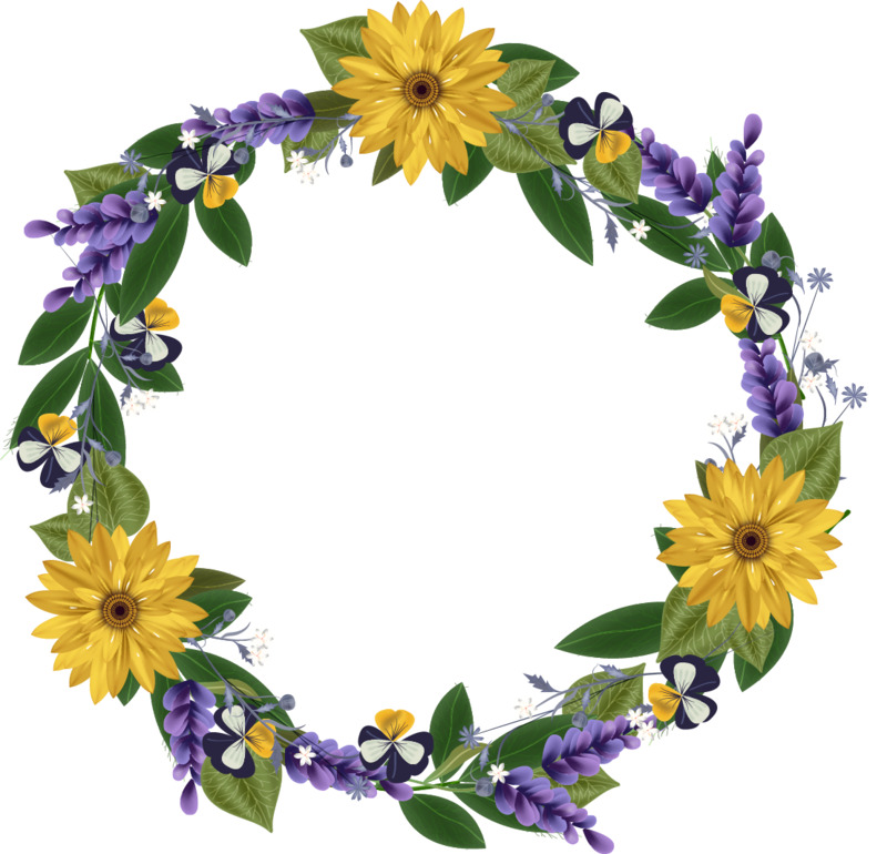 矢量手绘花环高清PNG透明装饰元素花纹设计素材免费下载