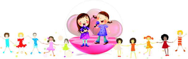 六一儿童节舞台唱歌女孩高清PNG透明图片-节日素材免费下载