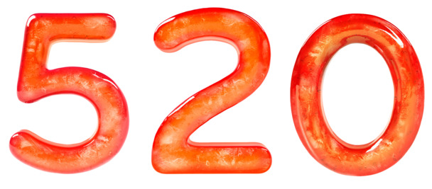 520红色糖果字高清PNG透明图片-情人节节日元素设计素材免费下载