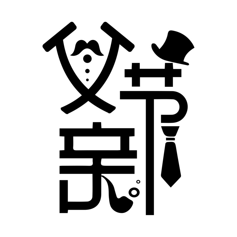 父亲节艺术字高清PNG透明图片-节日元素设计素材免费下载