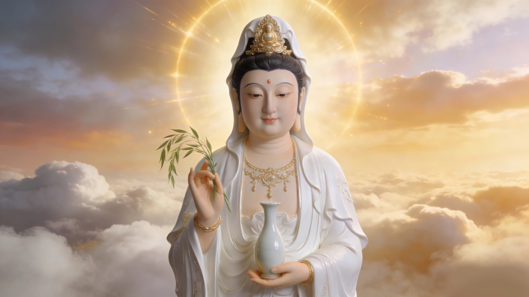 观音菩萨显圣天空云间佛光4K宗教高清电脑壁纸3840x2160免费下载 观音菩萨显圣天空云间佛光4K宗教高清电脑壁纸3840x2160免费下载