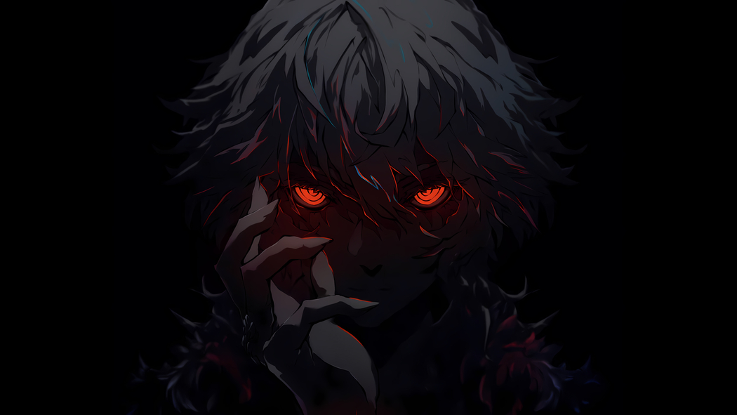 动漫人物发光红眼睛脸 4K高清壁纸3840x2160免费下载 动漫人物发光红眼睛脸 4K高清壁纸3840x2160免费下载
