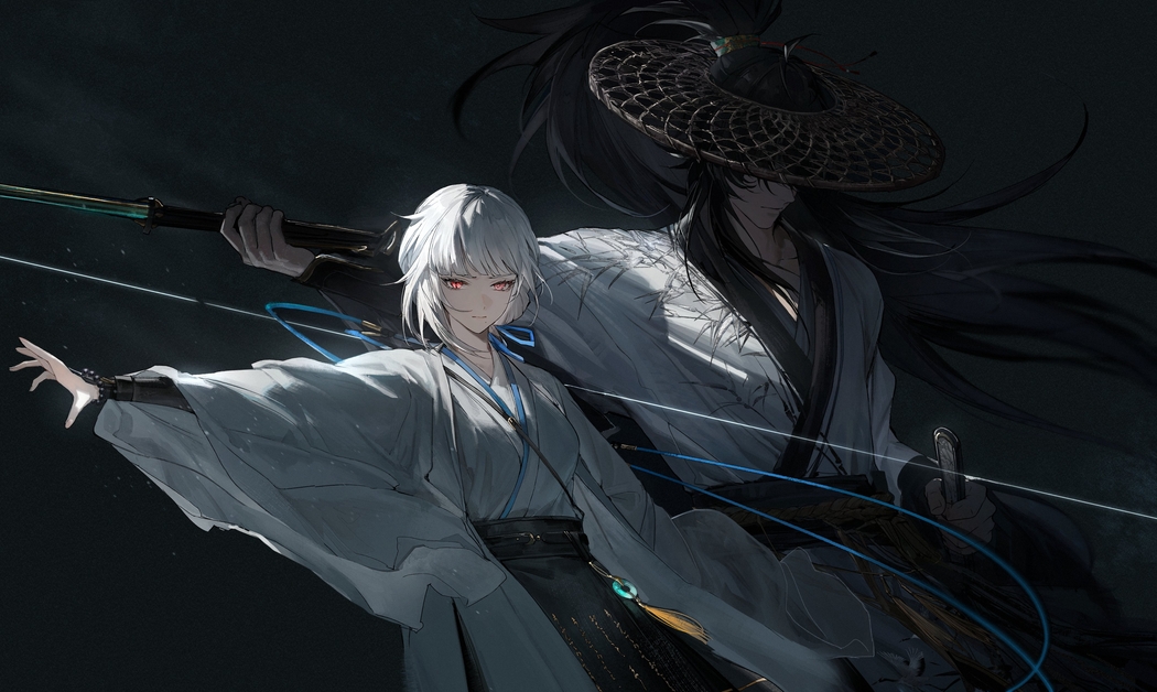 武侠风情侣高清4K壁纸,白衣女侠与斗笠男子剑客4096x2448免费下载 武侠风情侣高清4K壁纸,白衣女侠与斗笠男子剑客4096x2448免费下载