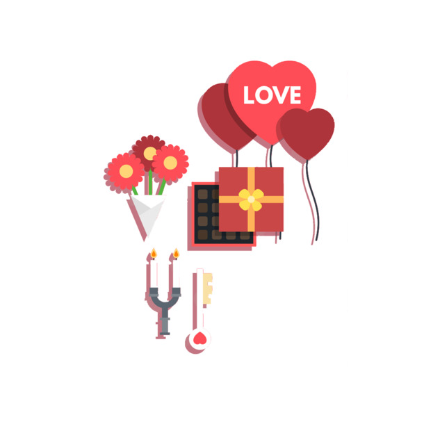 心形礼盒高清PNG透明图片-情人节节日元素设计素材免费下载