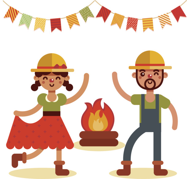 热闹篝火晚会高清PNG透明图 节日元旦春节元宵设计素材免费下载