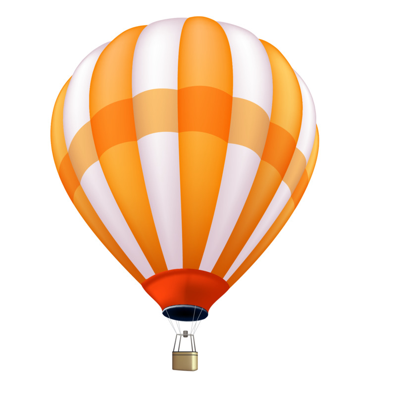 矢量卡通扁平化热气球手绘PNG高清透明设计素材免费下载