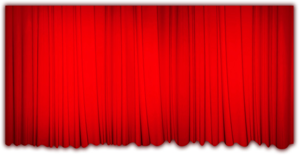 红色帷幕Banner高清PNG透明背景设计素材免费下载