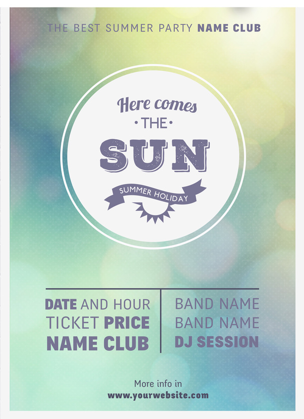 彩色渐变标签外国节日海报高清PNG透明背景设计素材免费下载