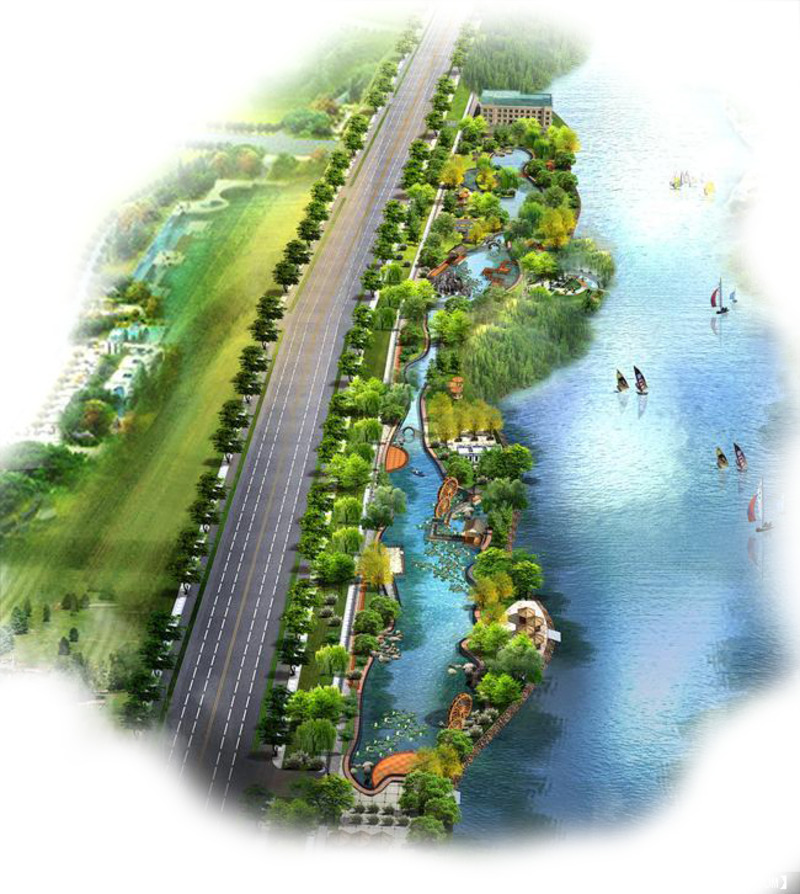 手绘梦中绿色小区高清PNG透明背景风景设计素材免费下载