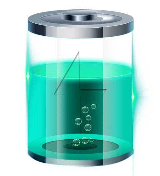 绿色能量电池高清PNG透明免扣设计素材免费下载
