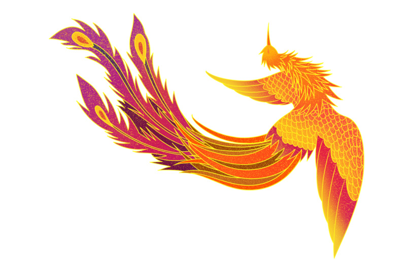 中国古典凤凰-8高清PNG透明动植物动物设计素材免费下载