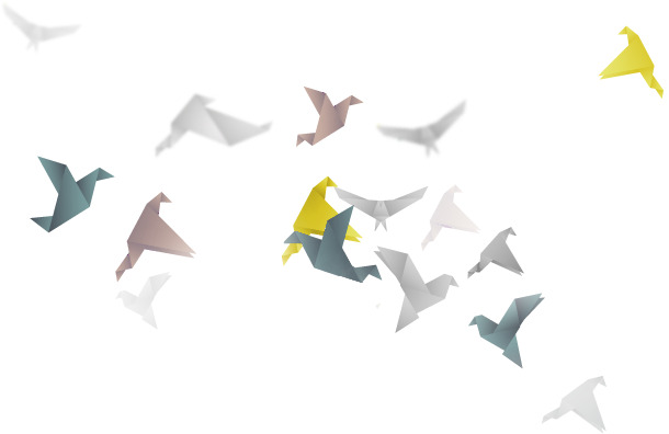 千纸鹤折纸漂浮高清PNG透明图片-免费设计素材下载