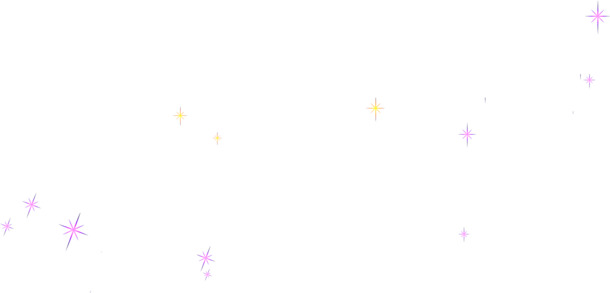 紫色黄色星光高清PNG透明漂浮元素设计素材免费下载