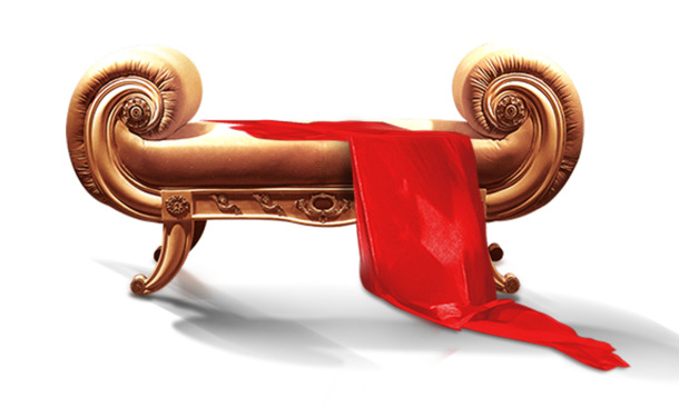 欧式沙发高清PNG透明素材-漂浮彩带设计图片免费下载