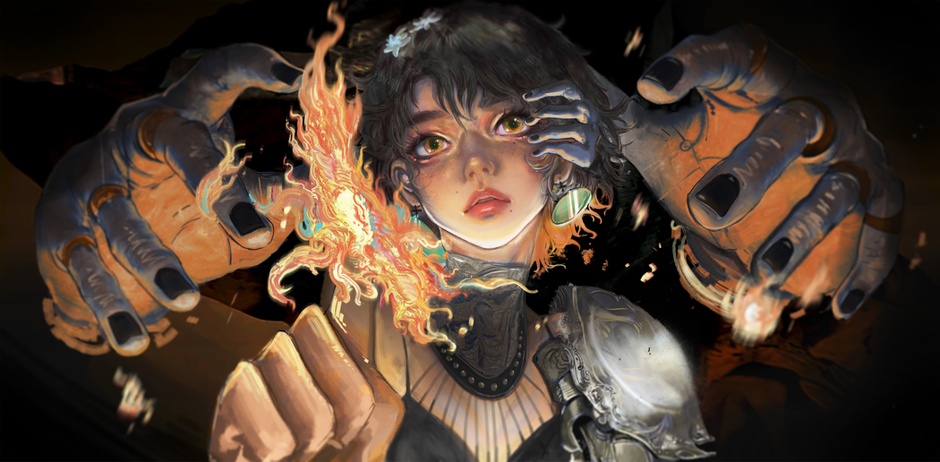 女孩手火曜主题4K动漫高清壁纸4393x2160免费下载