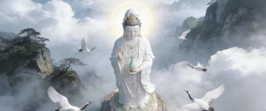 观音菩萨玉净瓶高山云雾缭绕仙鹤3440x1440高清带鱼屏壁纸免费下载 观音菩萨玉净瓶高山云雾缭绕仙鹤3440x1440高清带鱼屏壁纸免费下载