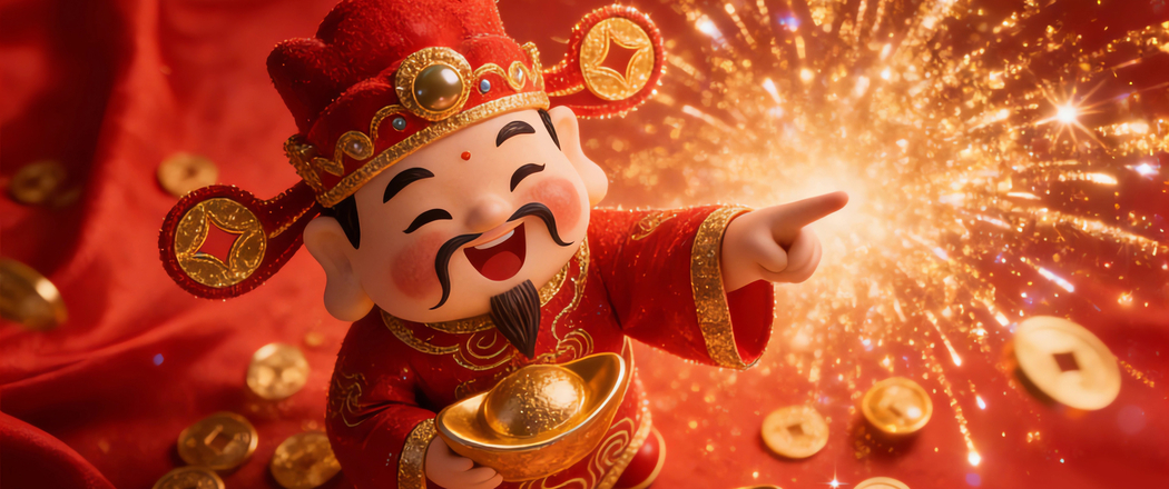 财神元宝喜庆背景烟花3440x1440带鱼屏4K高清壁纸免费下载 财神元宝喜庆背景烟花3440x1440带鱼屏4K高清壁纸免费下载