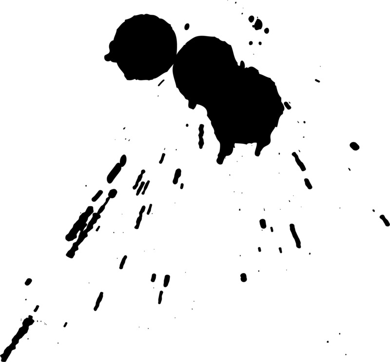 飞溅水墨墨迹笔触高清PNG透明装饰元素设计素材免费下载