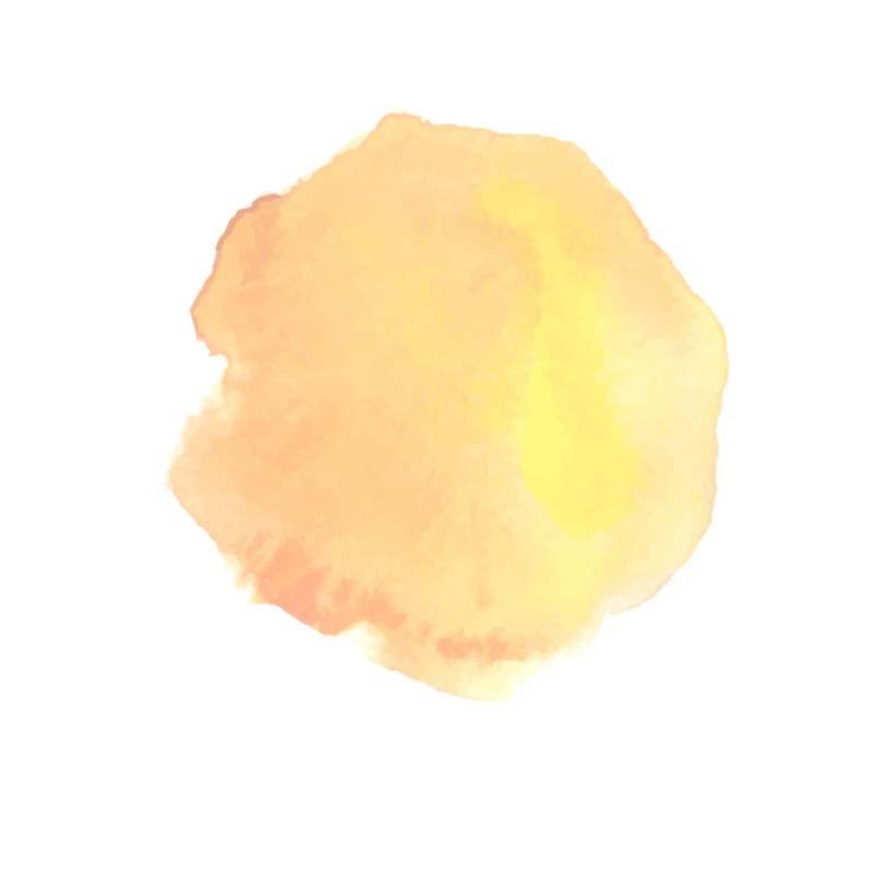 水彩黄色花瓣墨迹高清PNG透明漂浮元素设计素材免费下载