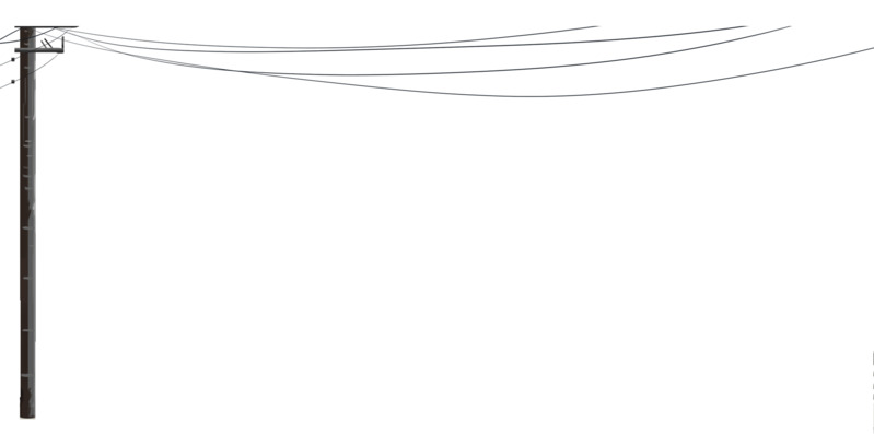 电线杆与电线高清PNG透明装饰元素图片设计素材免费下载