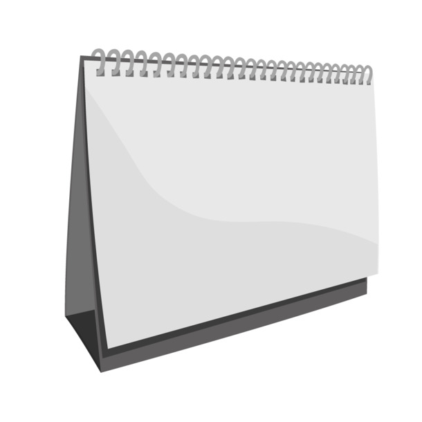 白色空白日历台历高清PNG透明素材-PPT设计装饰元素免费下载