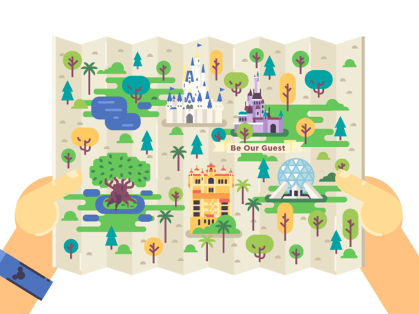 扁平化打开地图高清PNG透明装饰元素PPT素材免费下载