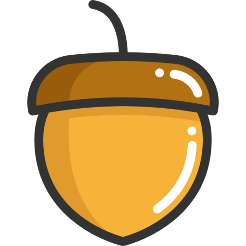 卡通松果高清PNG透明植物装饰元素设计素材免费下载