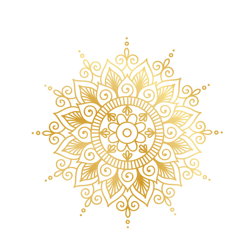 金色圆形花纹高清PNG透明装饰元素设计素材免费下载