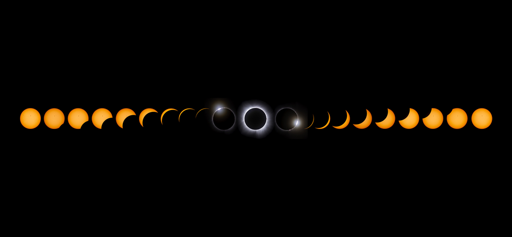 4K高清日全食太空风景壁纸 4660x2160黑色背景月亮太阳免费下载