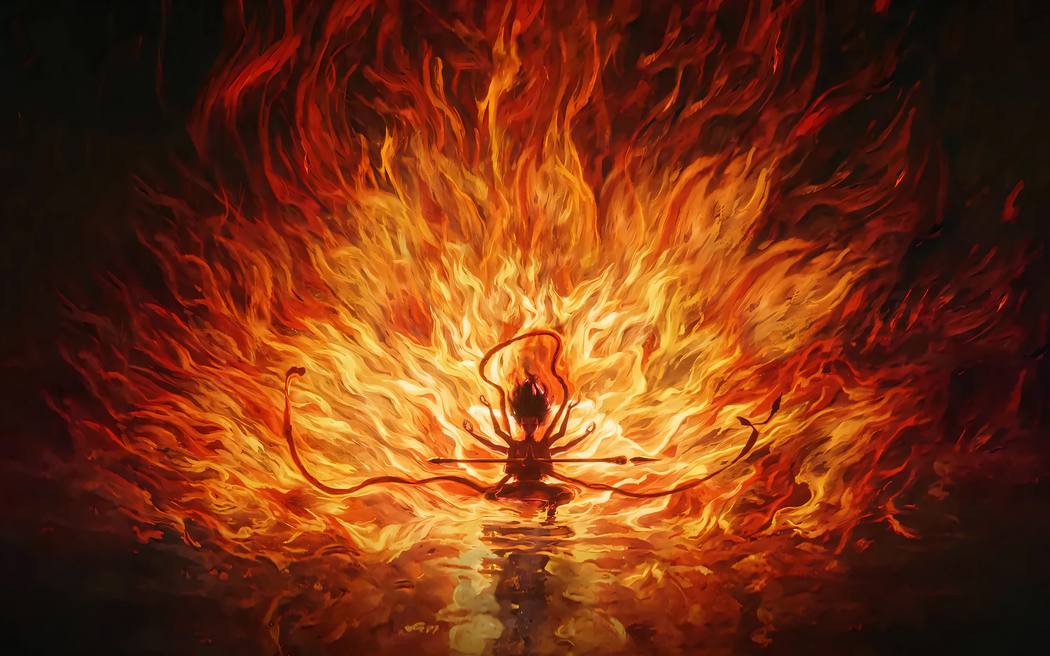 哪吒之魔童闹海火莲花 2880x1800高清壁纸免费下载