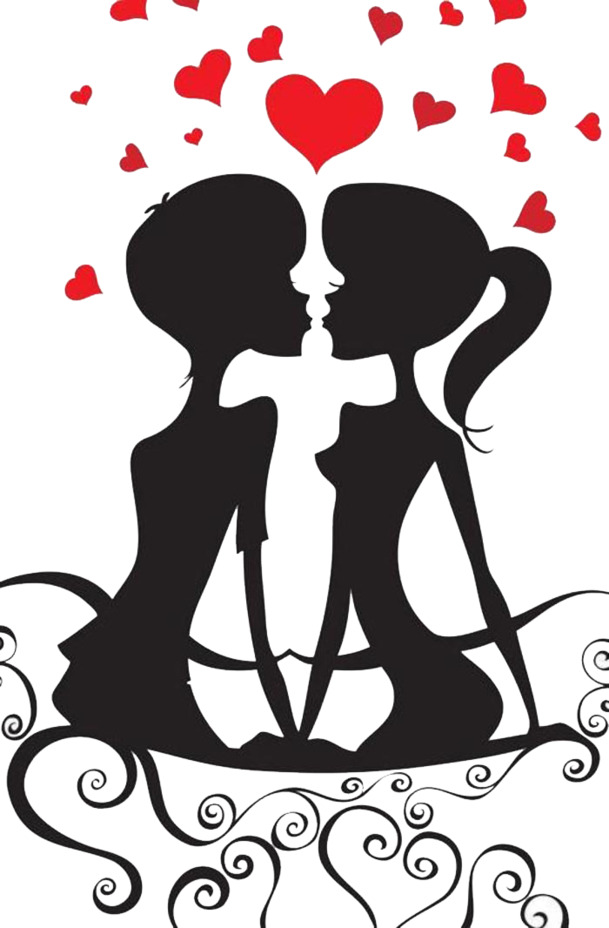 热恋情人高清PNG透明图_情人节节日元素设计素材免费下载