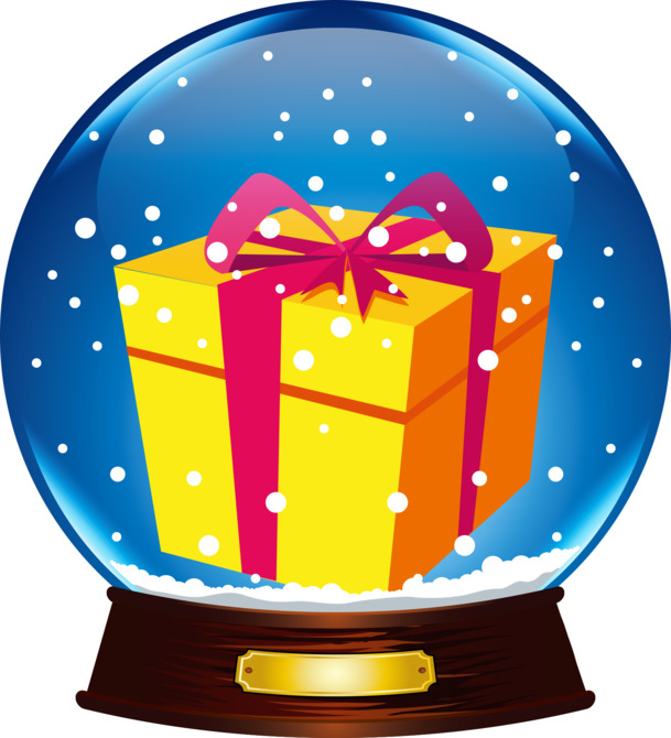 矢量水晶球礼盒圣诞节高清PNG透明图片设计素材免费下载