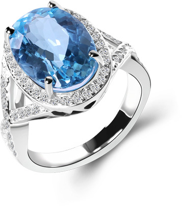 蓝宝石戒指七夕情人节高清PNG透明设计素材免费下载