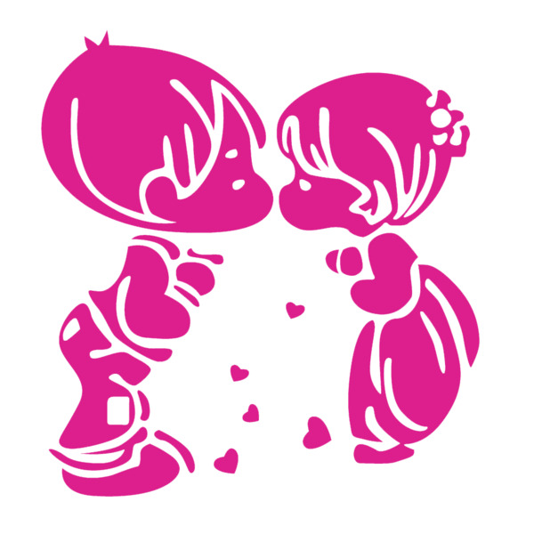 两个小人高清PNG透明图片-情人节节日元素设计素材免费下载