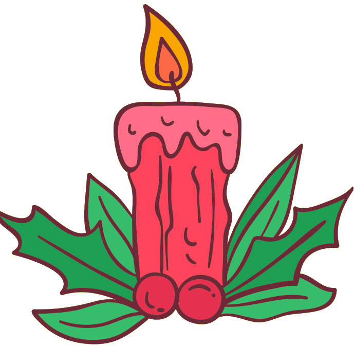 圣诞节图片设计素材，圣诞蜡烛高清PNG透明图片免费下载