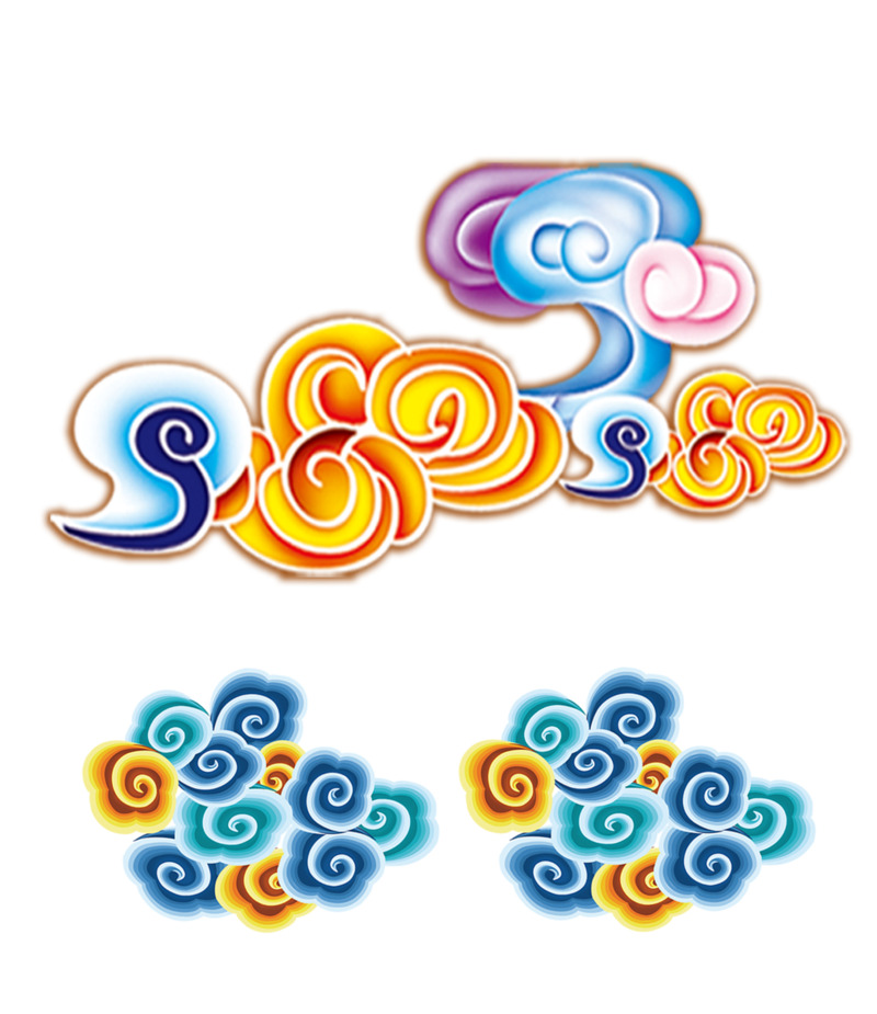 云朵高清PNG透明装饰元素花纹设计素材免费下载