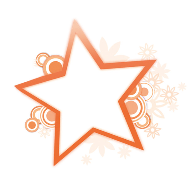 星形相框国庆节高清PNG透明图片设计素材免费下载