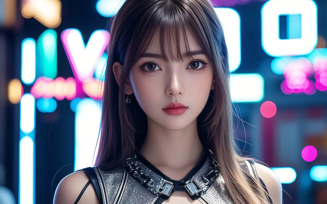 赛博少女皮蛋瘦肉邹2880x1800高清电脑壁纸免费下载