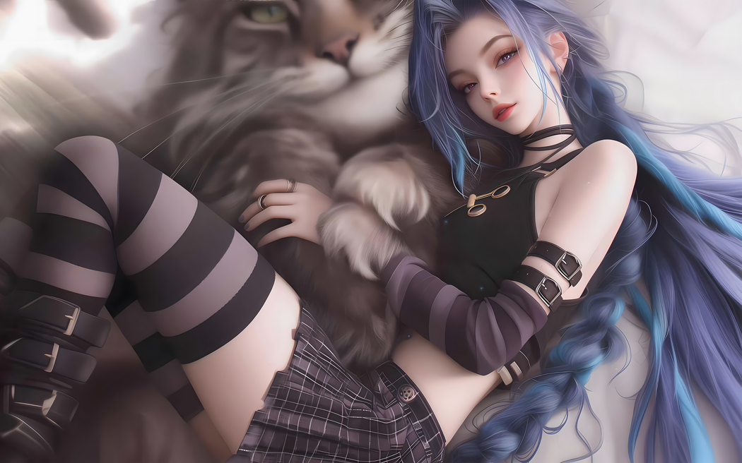 金克丝大猫动漫2880x1800高清电脑壁纸免费下载