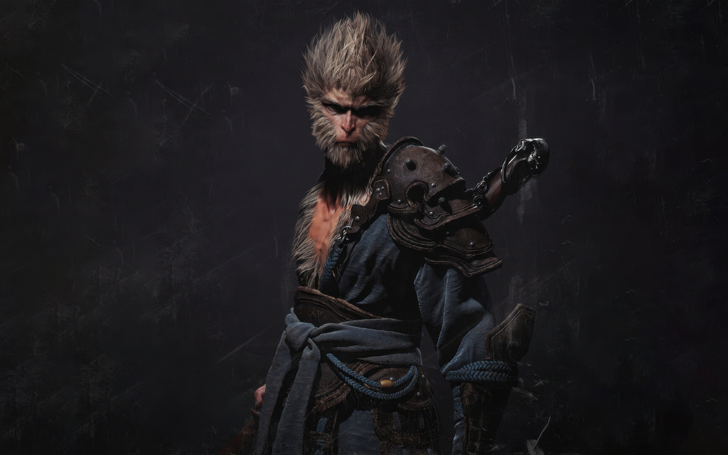 黑神话悟空黑色背景2880x1800高清壁纸 免费下载