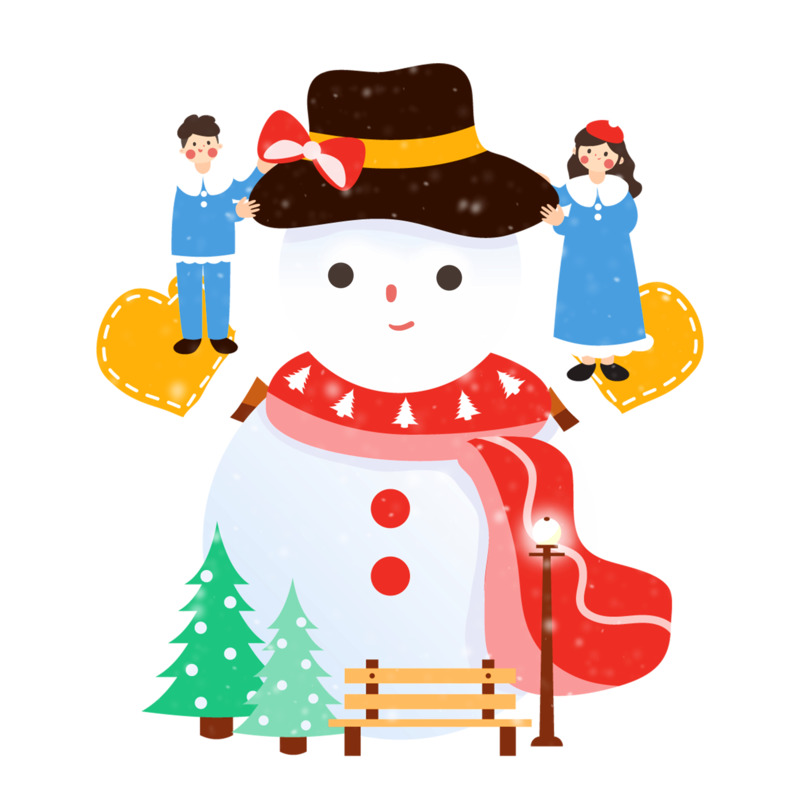 圣诞节雪人元素免扣高清PNG透明图片-节日设计素材免费下载