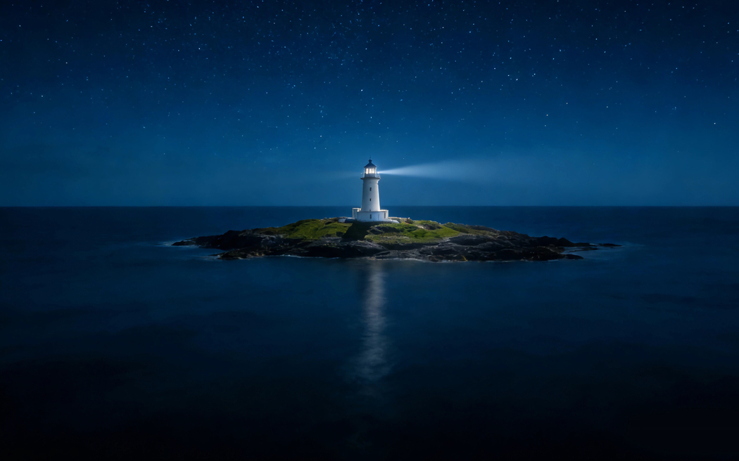 夜晚灯塔车机风景高清壁纸2880x1800免费下载