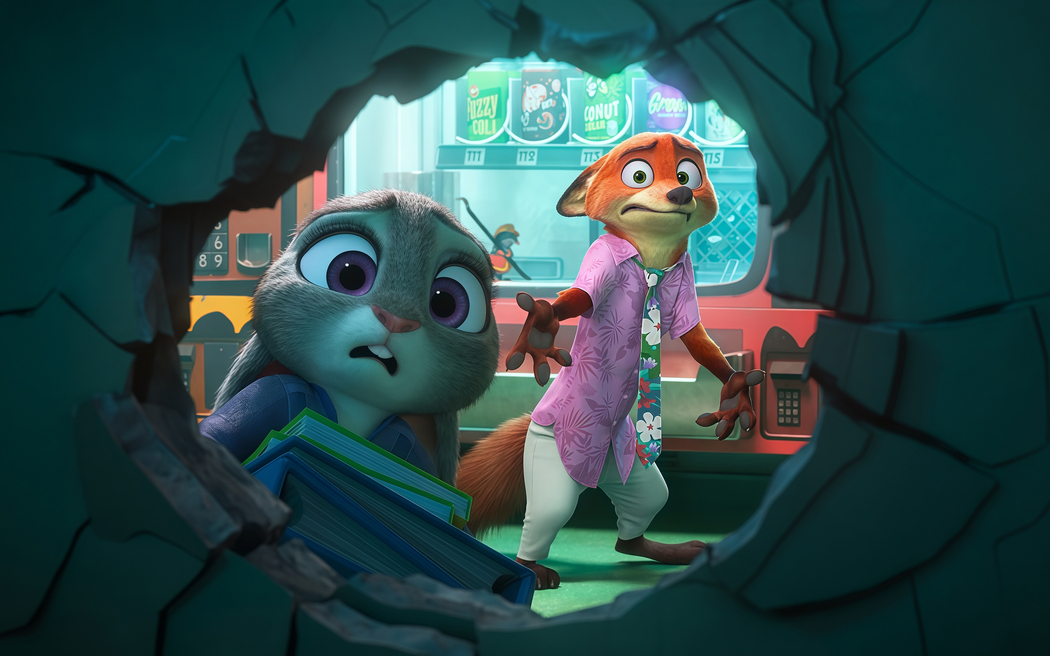 疯狂动物城2兔子朱迪墙破洞车机3k超清全面屏3200x2000高清壁纸免费下载